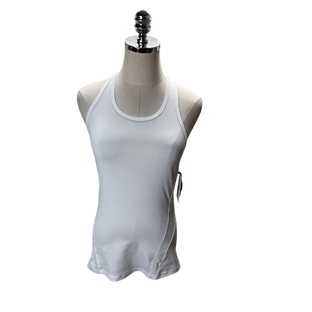Soybu Tank Top Size Small Women's White Resistance Tank Racerback